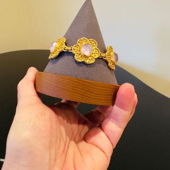 NWT Authentic Luxury Julie Vos Flower Station Iridescent Rose Statement Bracelet - Picture 7 of 17